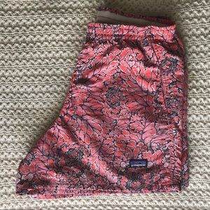 Patagonia Coral Floral Women's  Baggies Athletic Shorts size small